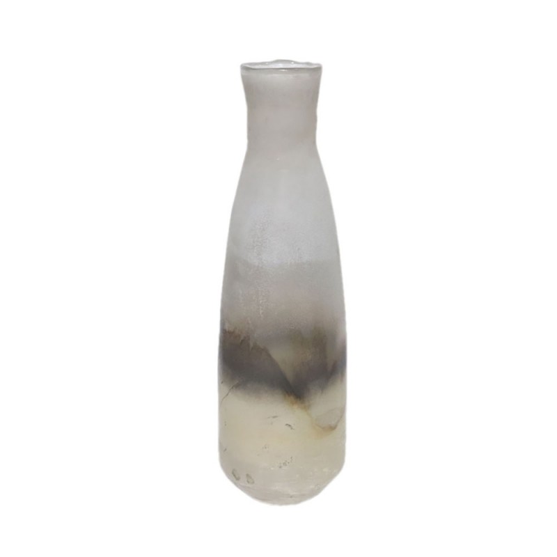 JEG ΒΑΖΟ 18x18x56cm ΓΥΑΛΙ ΧΡΥΣΟ ΜΠΡΟΝΖΕ ΑΣΗΜΙ