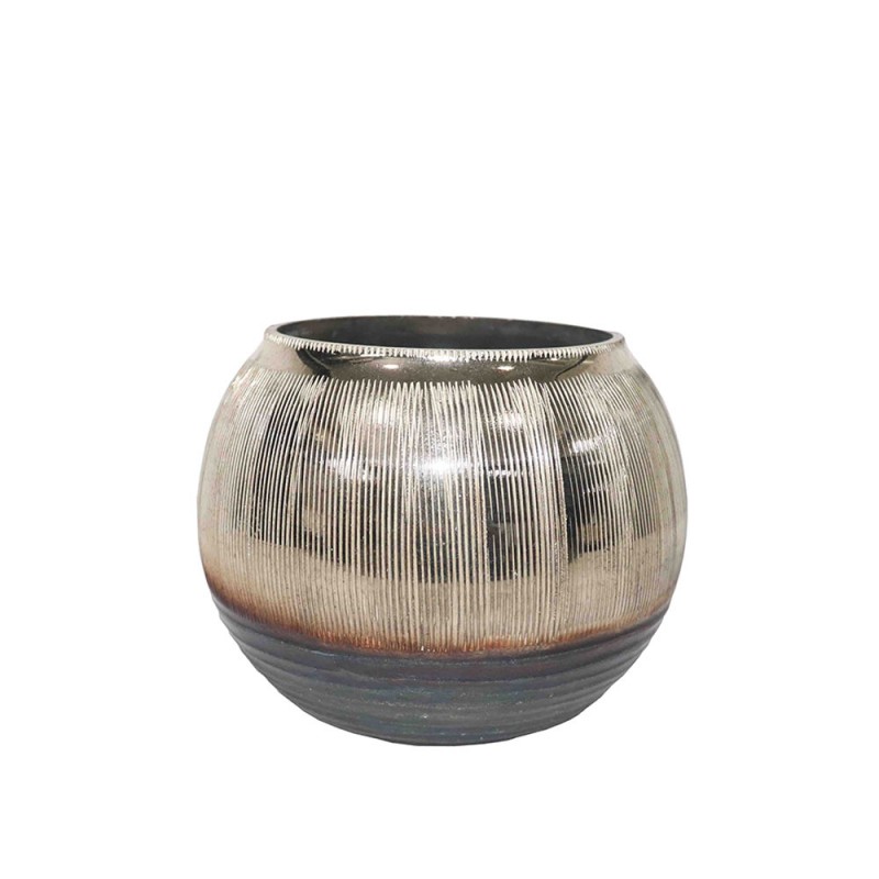 JEG ΒΑΣΗ ΡΕΣΩ 14x14x10cm ΓΥΑΛΙ ΧΡΥΣΟ ΜΠΡΟΝΖΕ ΓΚΡΙ