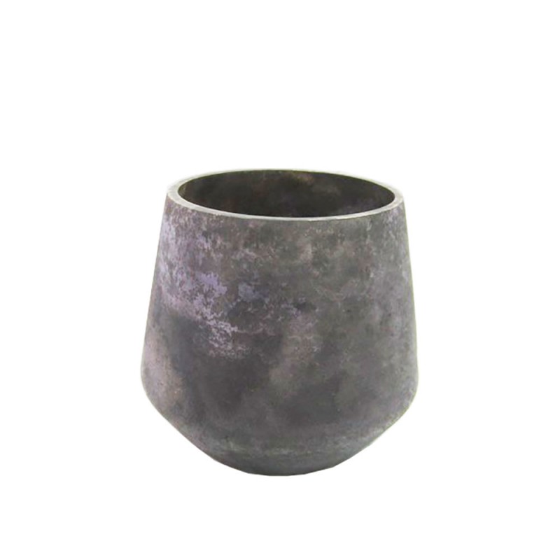 CINZA ΒΑΣΗ ΡΕΣΩ 13x13x11cm ΓΥΑΛΙ ΓΚΡΙ ΧΡΥΣΟ