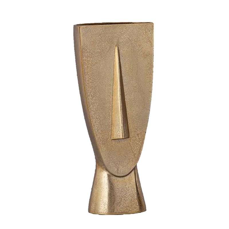 VISO ΒΑΖΟ 16x9x38cm ΑΛΟΥΜΙΝΙΟ ΧΡΥΣΟ ROUGH