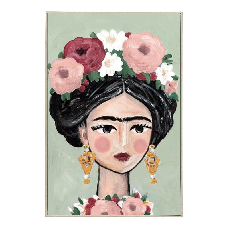 MY ROMANTIC GIRL ΠΙΝΑΚΑΣ ΔΙΑΚΟΣΜΗΣΗΣ 60x90x5cm ΚΑΜΒΑΣ ΠΟΛΥΧΡΩΜΟ ΞΥΛΟ ΦΥΣΙΚΟ