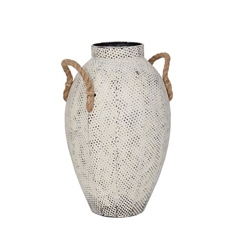 CUPI ΒΑΖΟ 20x20x33cm ΜΕΤΑΛΛΟ ΛΕΥΚΟ