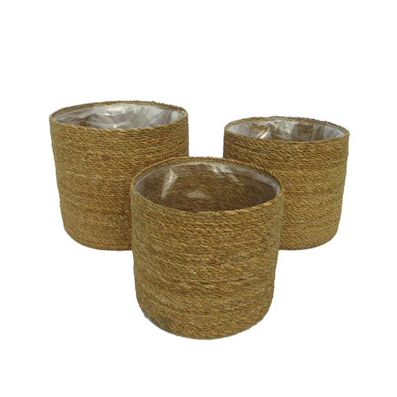 DEL MAR ΚΑΣΠΩ ΣΕΤ 3ΤΜΧ 20x20x18cm SEAGRASS ΦΥΣΙΚΟ