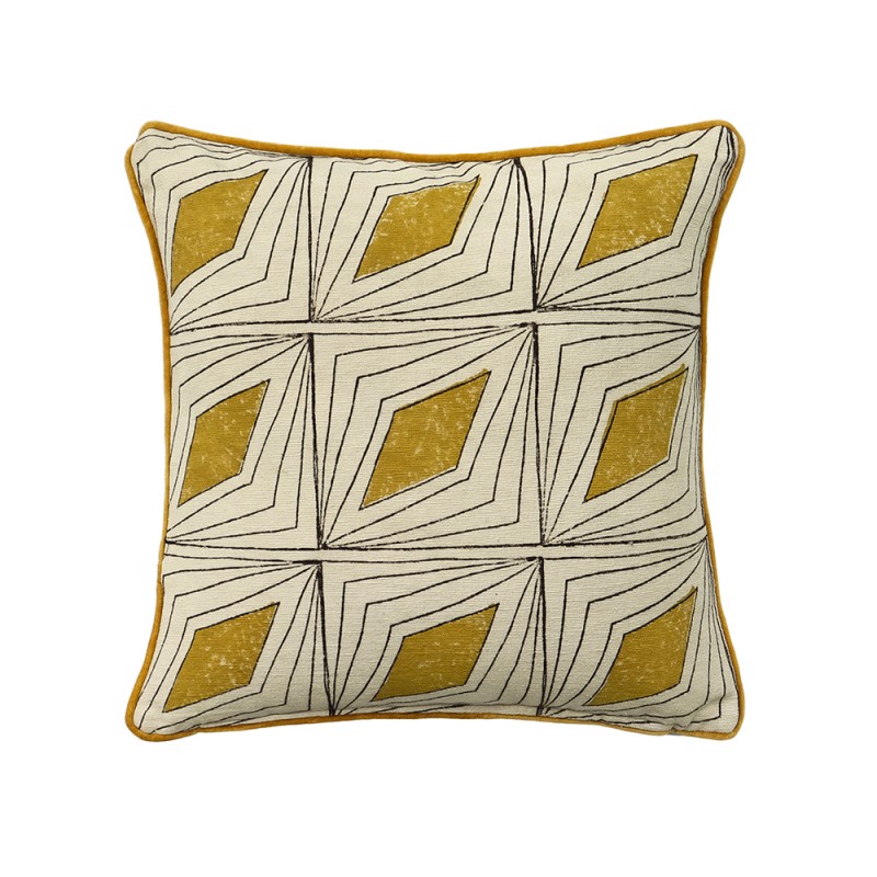 SAMOAN A ΔΙΑΚΟΣΜΗΤΙΚΟ ΜΑΞΙΛΑΡΙ 50x50cm ΒΑΜΒΑΚΙ ΜΠΕΖ DIJON ΒΙΣΚΟΖΗ