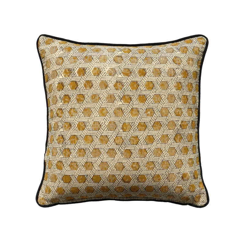 SAMOAN B ΔΙΑΚΟΣΜΗΤΙΚΟ ΜΑΞΙΛΑΡΙ 50x50cm ΒΑΜΒΑΚΙ ΜΠΕΖ DIJON ΒΙΣΚΟΖΗ