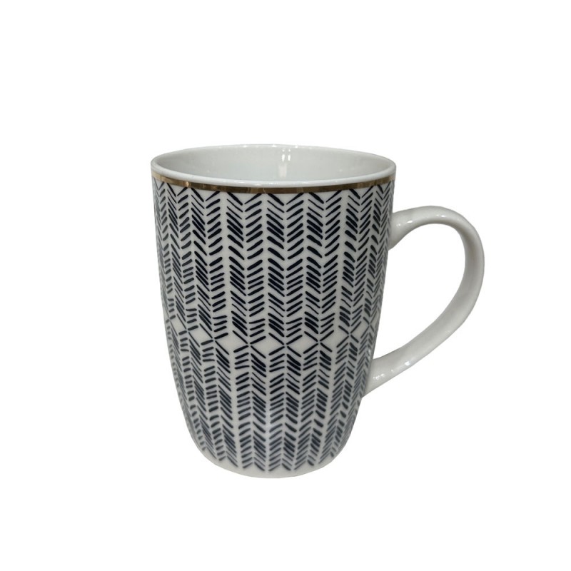 ALL TIME ΚΟΥΠΑ 8x8x11cm NEW BONE CHINA ΛΕΥΚΟ ΜΠΛΕ ΧΡΥΣΟ