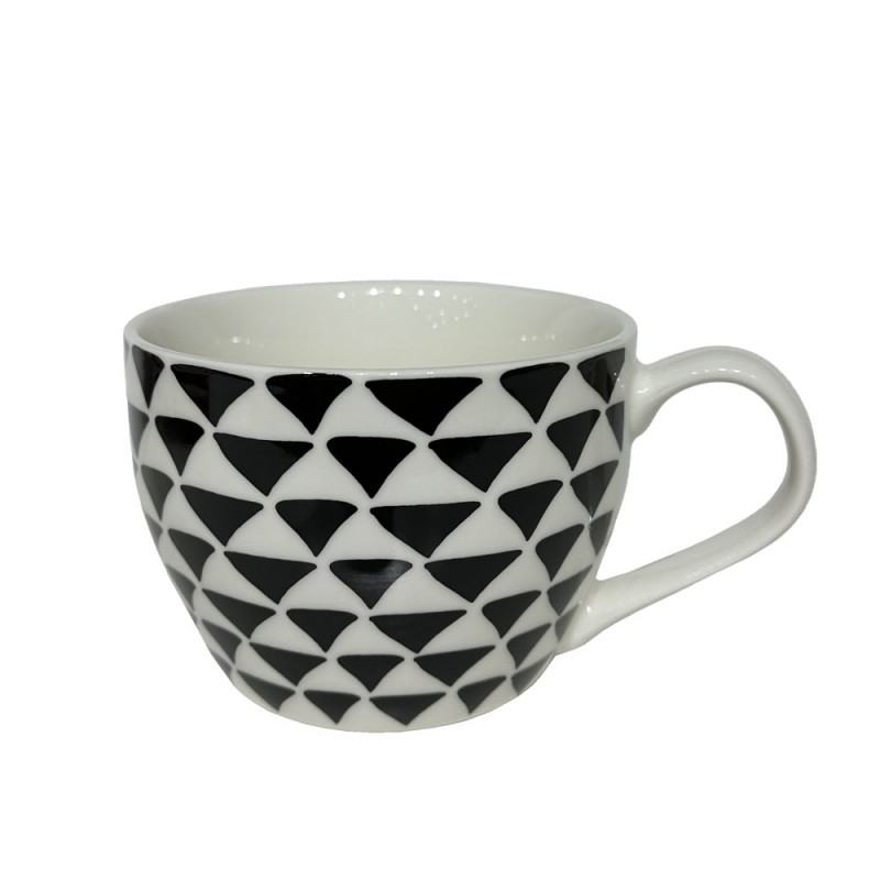 SERAX ΚΟΥΠΑ 11x11x8cm NEW BONE CHINA ΛΕΥΚΟ ΜΑΥΡΟ