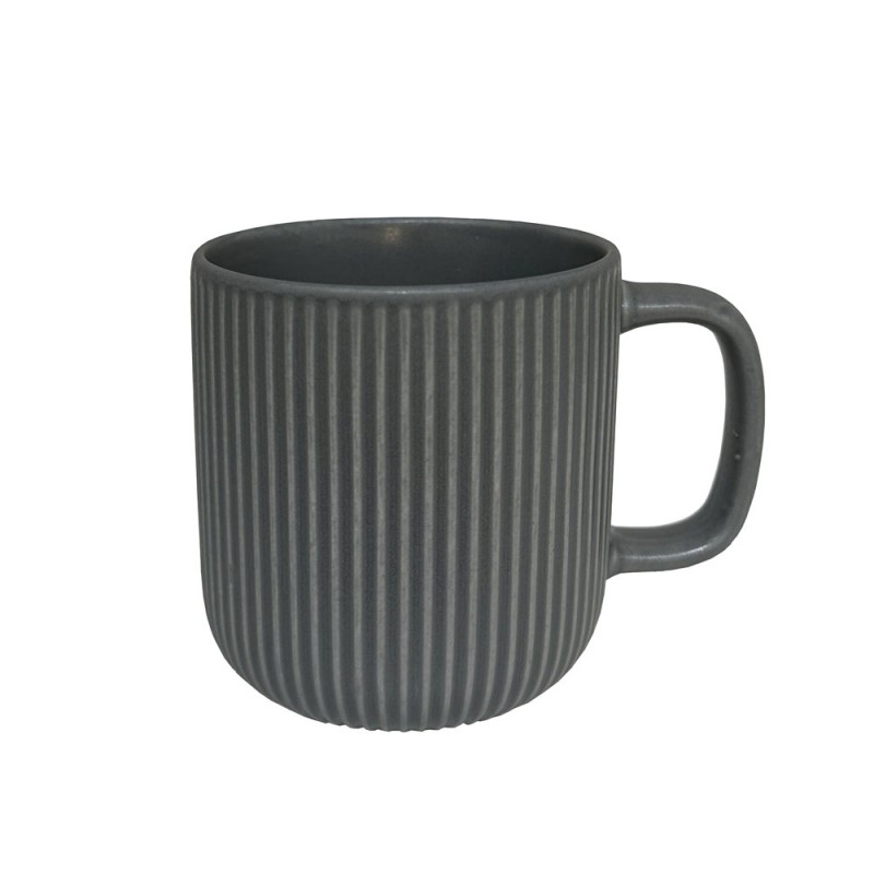 ORIGO ΚΟΥΠΑ 9x9x10cm NEW BONE CHINA ΓΚΡΙ ΣΚΟΥΡΟ