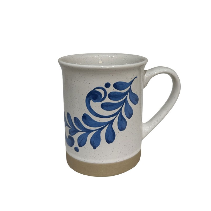 YDRA ΚΟΥΠΑ 10x10x12cm STONEWARE ΛΕΥΚΟ ΓΑΛΑΖΙΟ ΜΠΕΖ