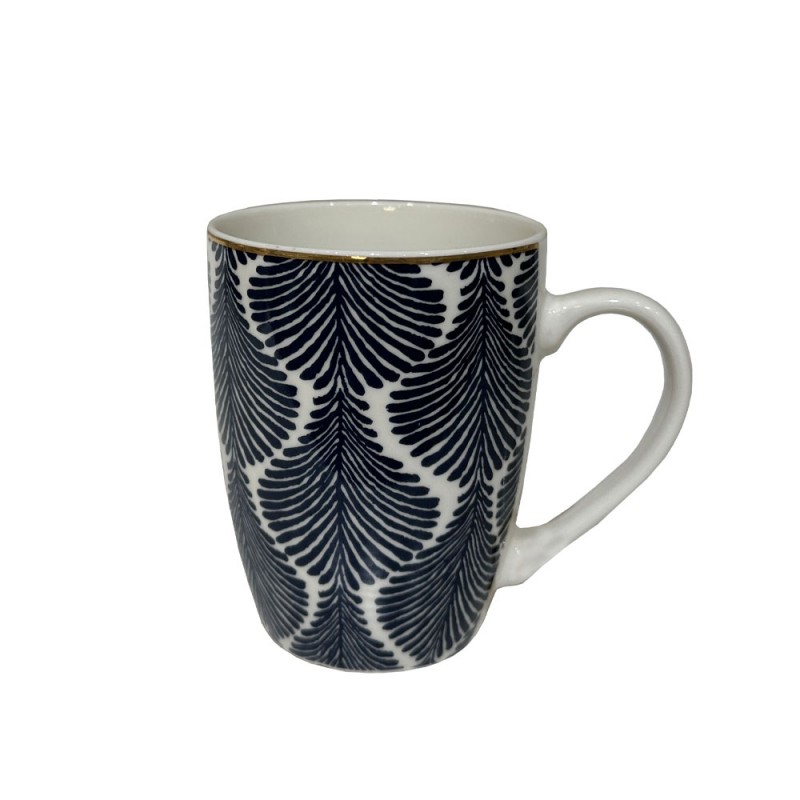 FLEUR ΚΟΥΠΑ 8x8x11cm NEW BONE CHINA ΛΕΥΚΟ ΜΠΛΕ ΧΡΥΣΟ