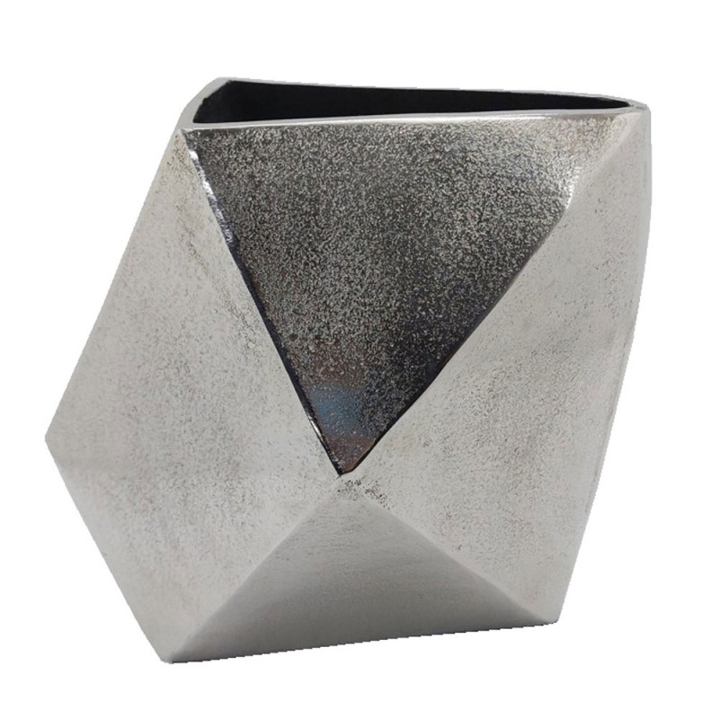 DOUMA ΒΑΖΟ 28x22x28cm ΑΛΟΥΜΙΝΙΟ SILVER NICKEL