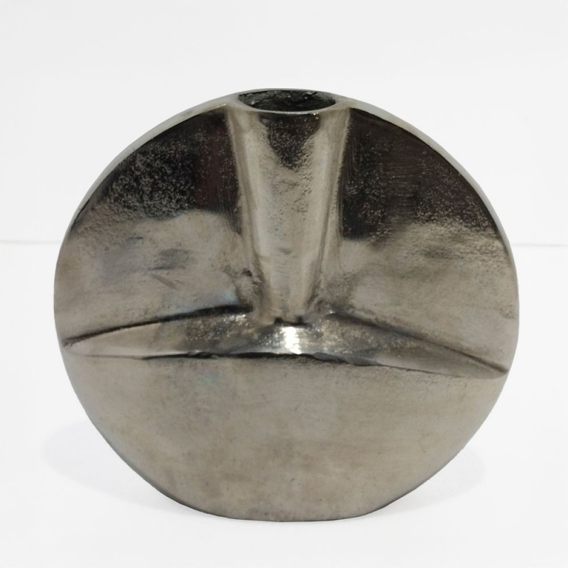 KALIA ΒΑΖΟ 27x8x27cm ΑΛΟΥΜΙΝΙΟ SILVER NICKEL