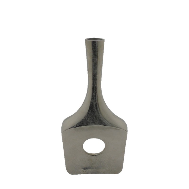 GLAM ΒΑΖΟ 21x6.25x46cm ΑΛΟΥΜΙΝΙΟ SILVER NICKEL