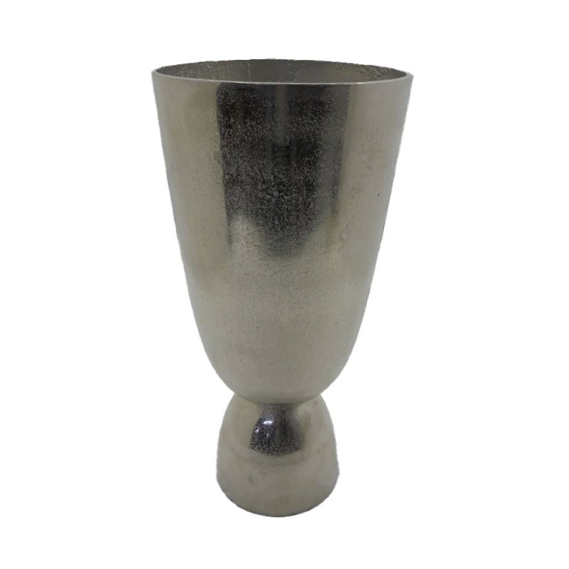 LUXOR ΒΑΖΟ 19x19x40cm ΑΛΟΥΜΙΝΙΟ SILVER NICKEL