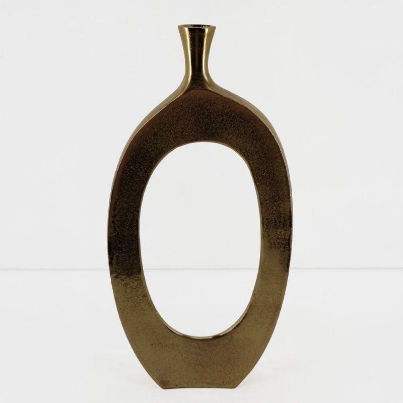 ABSTRACT ΒΑΖΟ 28x5x61cm ΑΛΟΥΜΙΝΙΟ ΧΡΥΣΟ