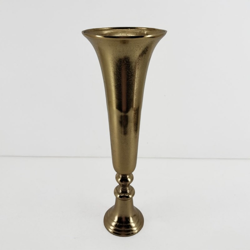 FLORES ΒΑΖΟ 19x19x55cm ΑΛΟΥΜΙΝΙΟ ΧΡΥΣΟ