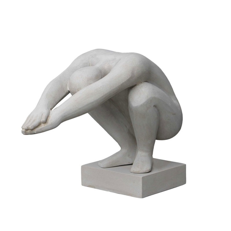 SWIMMER MAN STATUE ΔΙΑΚΟΣΜΗΤΙΚΗ ΦΙΓΟΥΡΑ 74x35x51cm ΤΕΧΝΗΤΗ ΠΕΤΡΑ ΜΠΕΖ