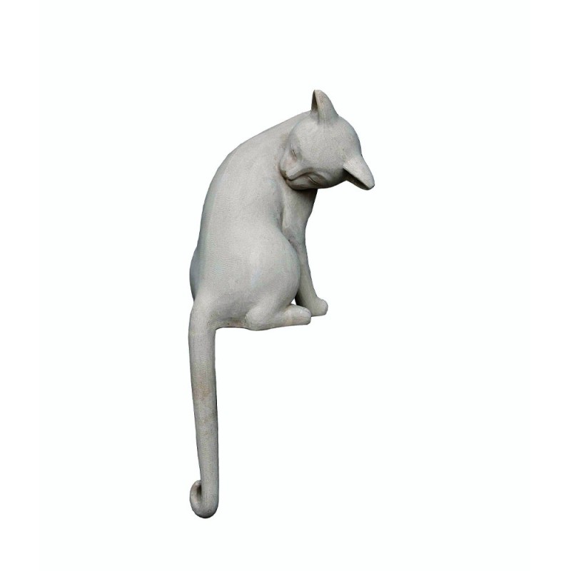 SITTING CAT ΔΙΑΚΟΣΜΗΤΙΚΗ ΓΑΤΑ 34x29x80cm ΤΕΧΝΗΤΗ ΠΕΤΡΑ ΓΚΡΙ ΑΝΟΙΧΤΟ