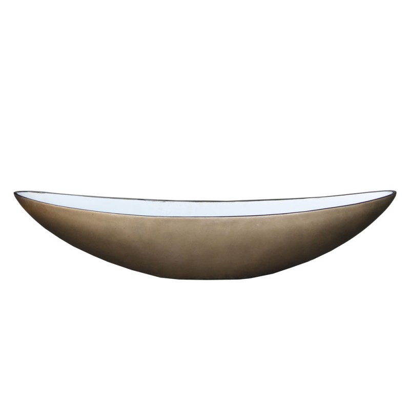 AMBROSIA ΜΠΩΛ ΔΙΑΚΟΣΜΗΣΗΣ 90x18x20cm ΤΕΧΝΗΤΗ ΠΕΤΡΑ BRASS ANTIKE