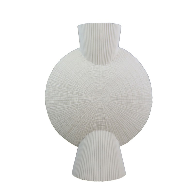 BODIL ΒΑΖΟ 32x16x44cm POLYRESIN ΛΕΥΚΟ