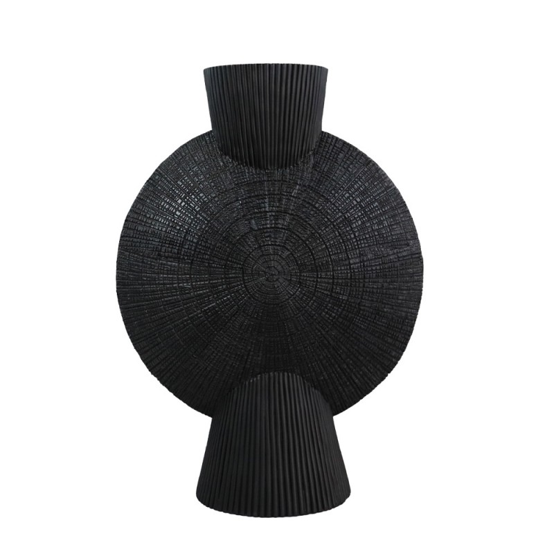 BODIL ΒΑΖΟ 32x16x44cm POLYRESIN ΜΑΥΡΟ