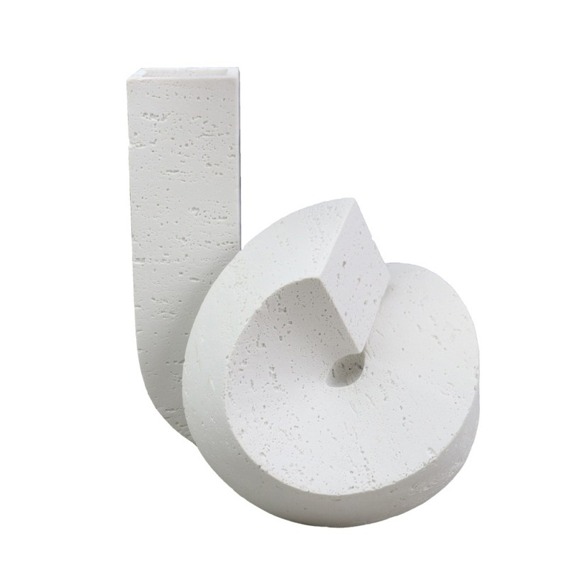 GORM ΒΑΖΟ 21x19x25cm POLYRESIN ΛΕΥΚΟ