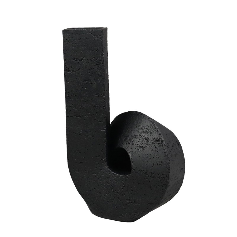 SIGNE ΒΑΖΟ 19x17x30cm POLYRESIN ΜΑΥΡΟ