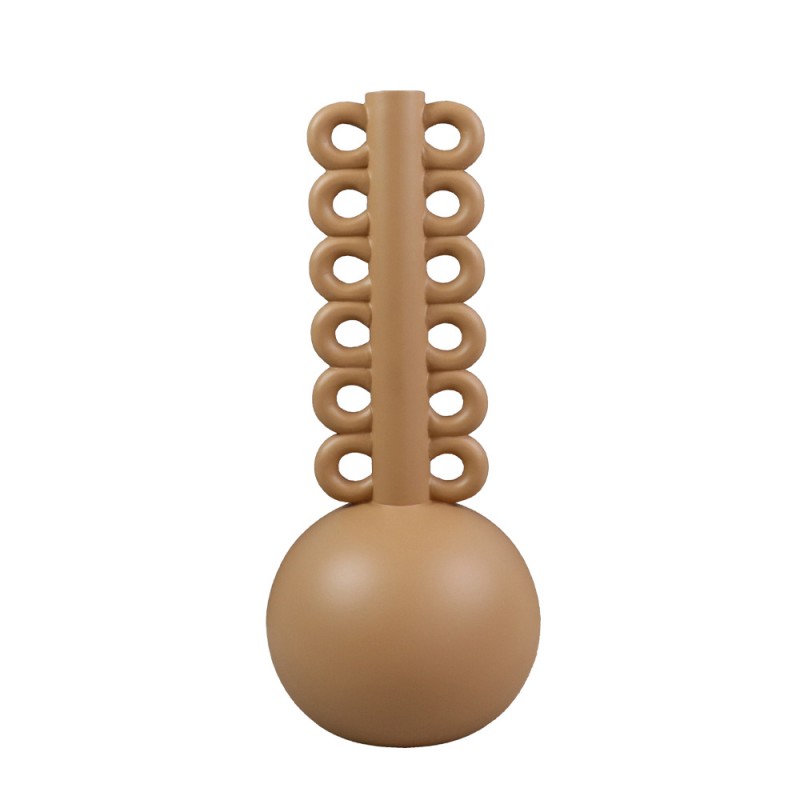 THYRA ΒΑΖΟ 15x15x34cm POLYRESIN TERRACOTTA