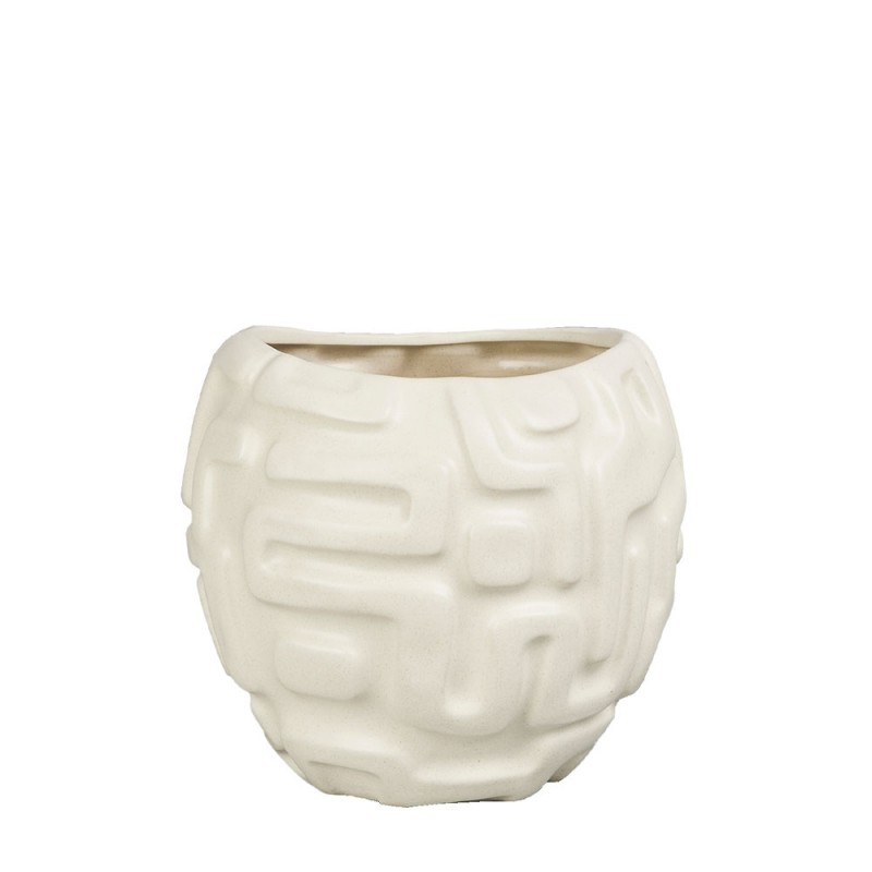 ISIS ΒΑΖΟ 32x32x29cm STONEWARE ΜΠΕΖ