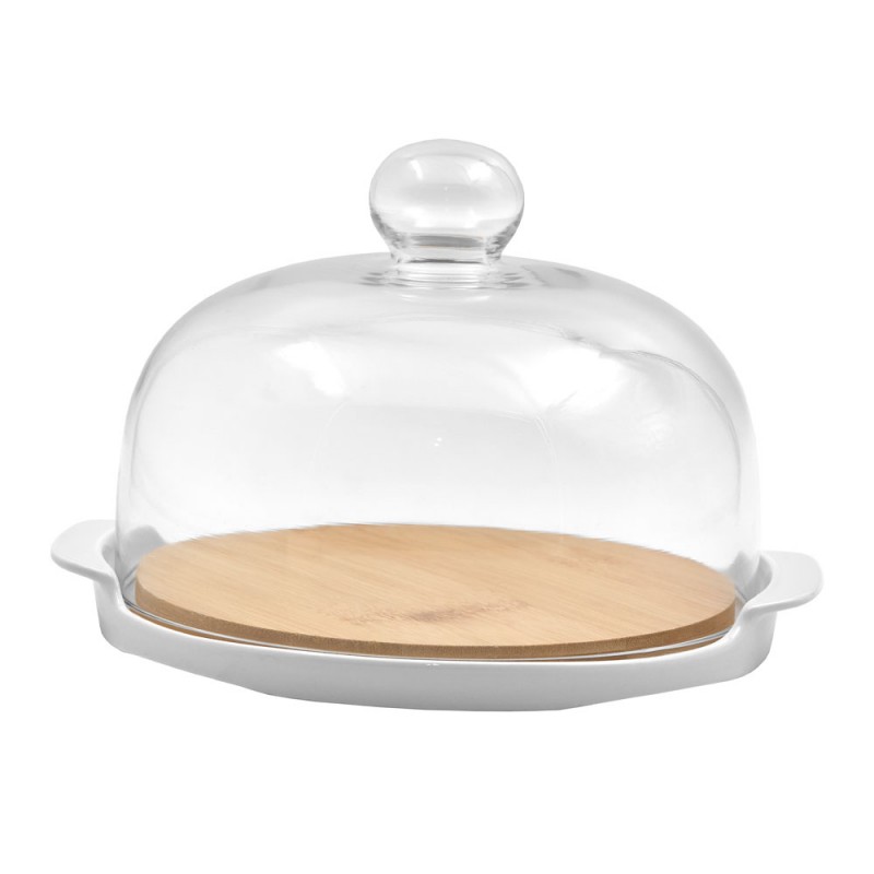 CURVE ΚΟΥΠ ΜΕ ΚΑΠΑΚΙ 25x22x14cm ΠΟΡΣΕΛΑΝΗ ΛΕΥΚΟ ΦΥΣΙΚΟ BAMBOO