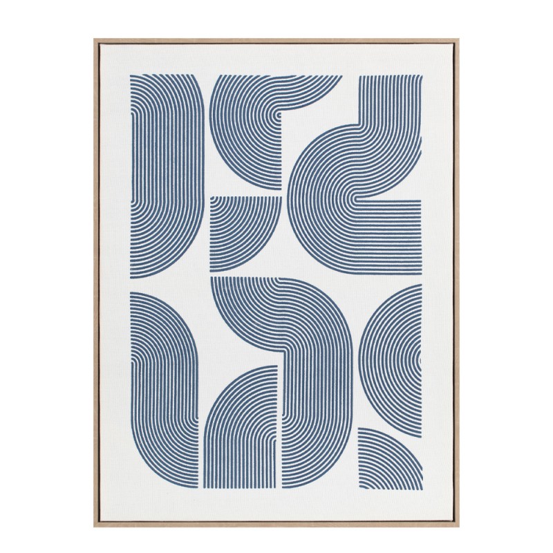 AZURE HEAVEN ΠΙΝΑΚΑΣ ΔΙΑΚΟΣΜΗΣΗΣ 60x80x5cm ΚΑΜΒΑΣ ΛΕΥΚΟ ΜΠΛΕ ΣΚΟΥΡΟ ΞΥΛΟ ΦΥΣΙΚΟ