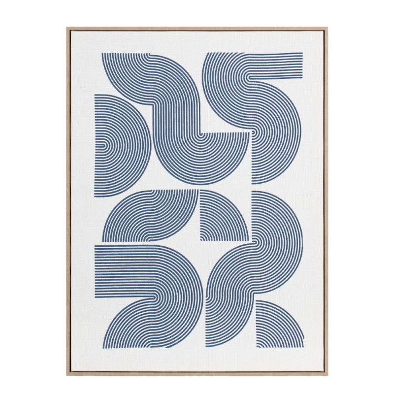 AZURE HEAVEN ΠΙΝΑΚΑΣ ΔΙΑΚΟΣΜΗΣΗΣ 60x80x5cm ΚΑΜΒΑΣ ΛΕΥΚΟ ΜΠΛΕ ΣΚΟΥΡΟ ΞΥΛΟ ΦΥΣΙΚΟ