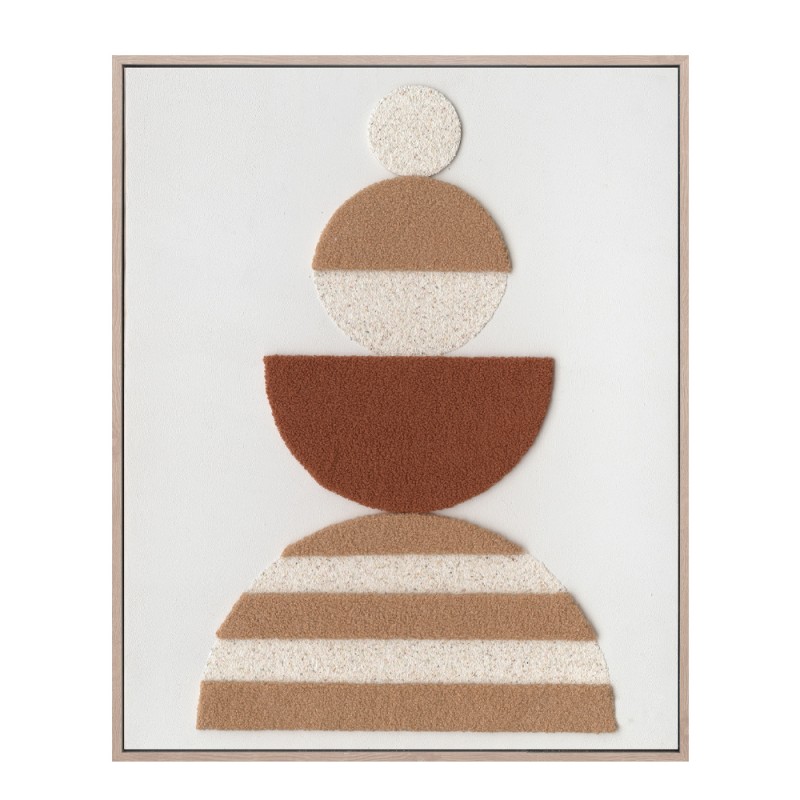 BOHO BALANCE ΠΙΝΑΚΑΣ ΔΙΑΚΟΣΜΗΣΗΣ 80x100x5cm ΚΑΜΒΑΣ TERRACOTTA ΜΠΕΖ ΞΥΛΟ ΦΥΣΙΚΟ