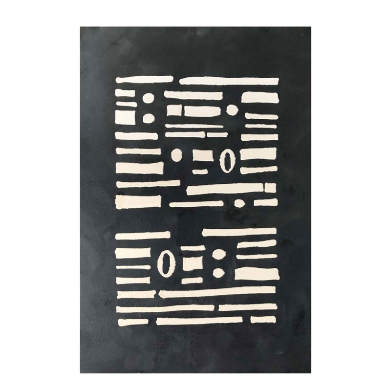 IMPRINT DARK ΠΙΝΑΚΑΣ ΔΙΑΚΟΣΜΗΣΗΣ 80x120x4cm ΚΑΜΒΑΣ ΜΑΥΡΟ ΛΕΥΚΟ MDF