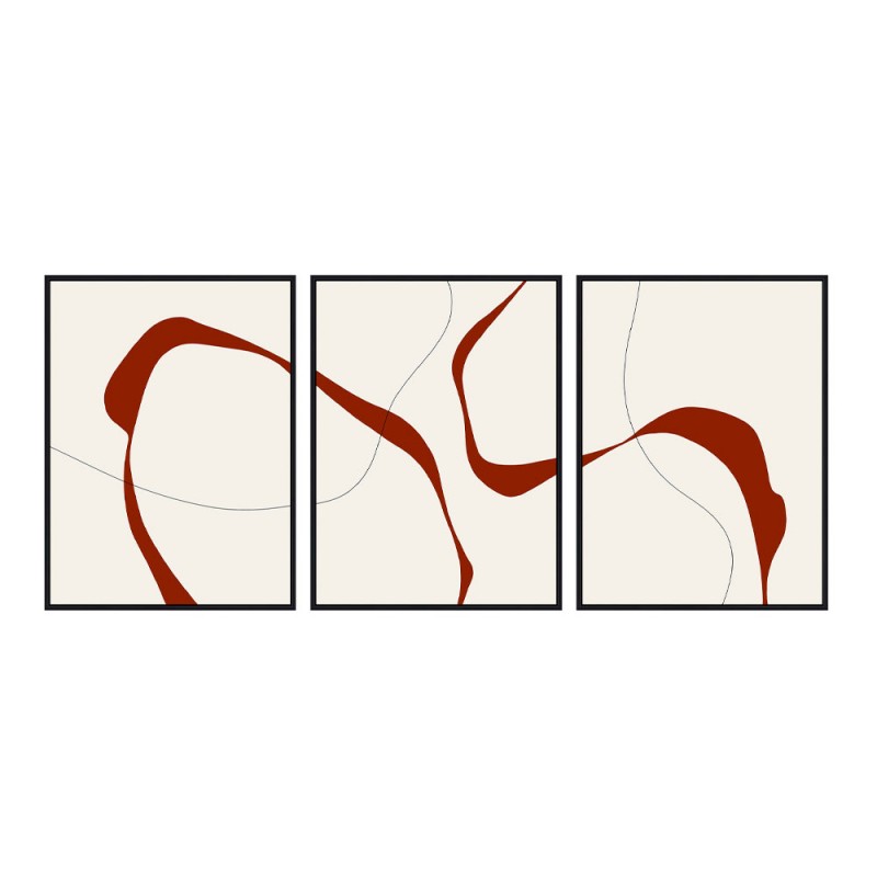 RENEWAL ΠΙΝΑΚΑΣ SET 3ΤΜΧ 80x180x4cm ΚΑΜΒΑΣ ΛΕΥΚΟ ΜΠΟΡΝΤΩ MDF ΜΑΥΡΟ