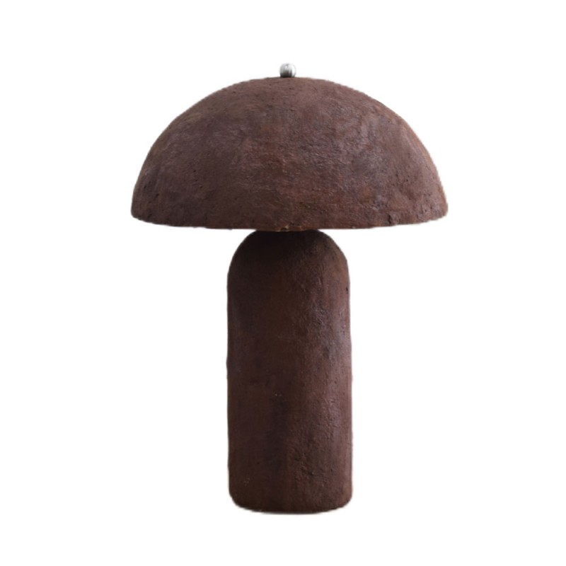 ASHER ΦΩΤΙΣΤΙΚΟ ΕΠΙΤΡΑΠΕΖΙΟ 36x36x50cm PAPER MACHE ΚΑΦΕ