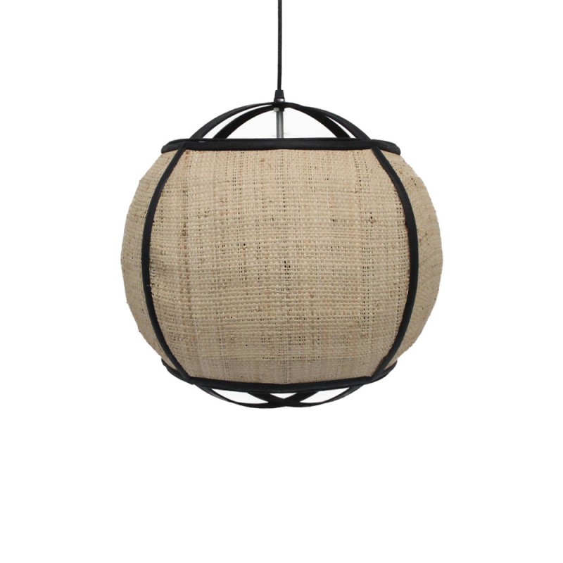 NUBIA ΦΩΤΙΣΤΙΚΟ ΟΡΟΦΗΣ 42x42x39cm ΣΧΟΙΝΙ ΦΥΣΙΚΟ ΜΑΥΡΟ BAMBOO