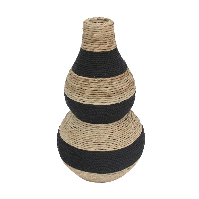 NUBIA ΒΑΖΟ 35x35x61cm ΣΧΟΙΝΙ ΦΥΣΙΚΟ ΜΑΥΡΟ PLYWOOD