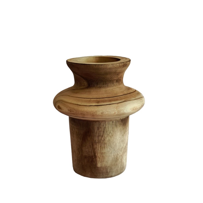 KENGO ΒΑΖΟ 21x21x26cm ΞΥΛΟ ΦΥΣΙΚΟ