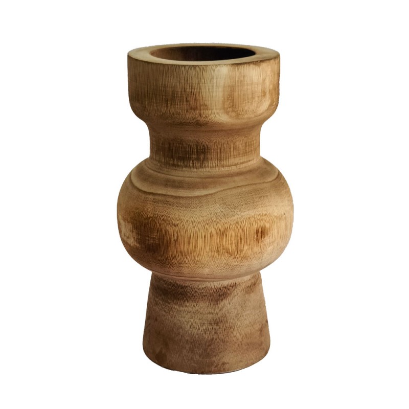 KENGO ΒΑΖΟ 17x17x31cm ΞΥΛΟ ΦΥΣΙΚΟ