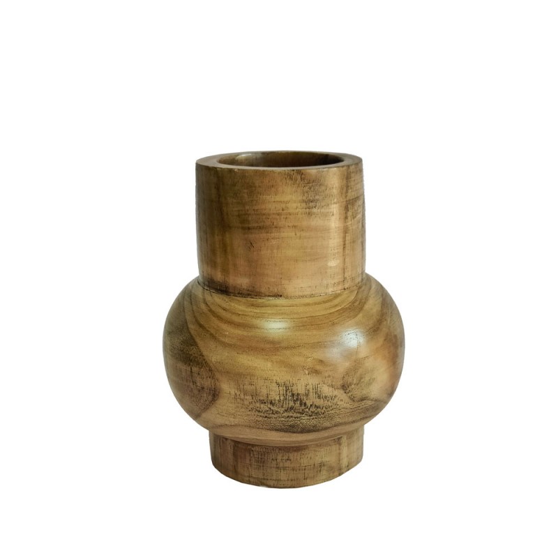 CEDAR ΒΑΖΟ 21x21x27cm ΞΥΛΟ ΚΑΦΕ