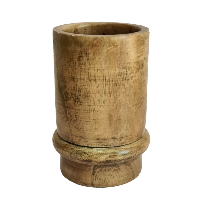 CEDAR ΒΑΖΟ 21x21x29cm ΞΥΛΟ ΚΑΦΕ