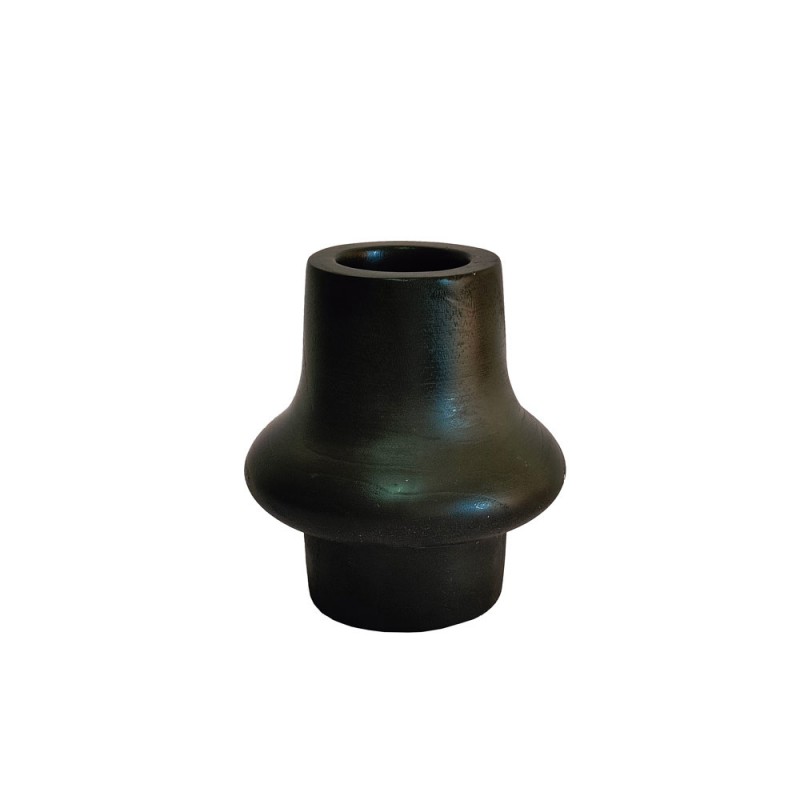 NUBIA ΒΑΖΟ 19x19x21cm ΞΥΛΟ ΜΑΥΡΟ