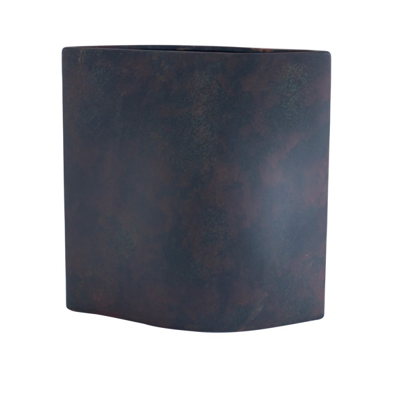 ARIADNE ΒΑΖΟ 35x20x35cm ΚΕΡΑΜΙΚΟ ΑΝΘΡΑΚΙ ΚΑΦΕ