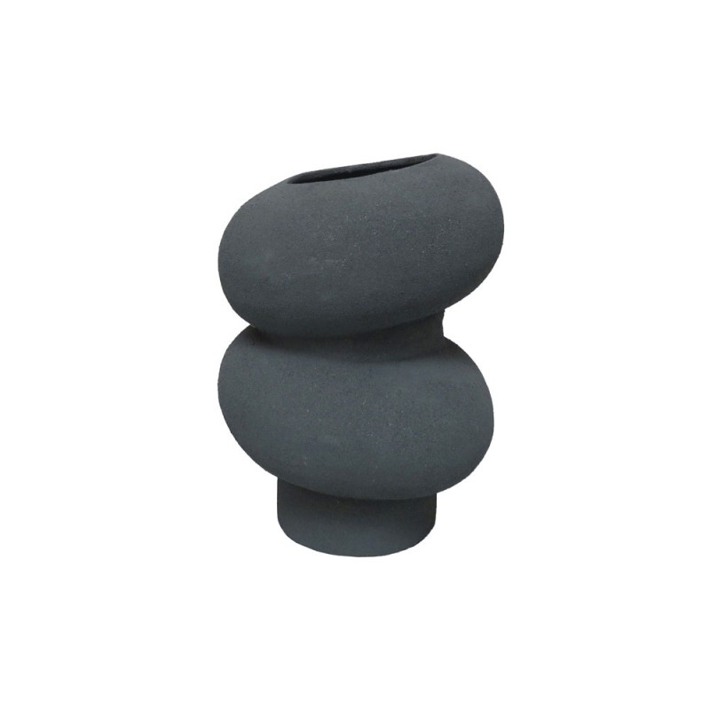 DANEET ΒΑΖΟ 17x17x23cm ΑΛΟΥΜΙΝΙΟ ΓΚΡΙ