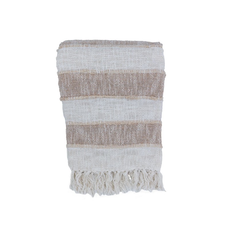 SUNIL ΡΙΧΤΑΡΙ ΔΙΑΚΟΣΜΗΤΙΚΟ 130x170cm ΥΦΑΣΜΑ ΜΠΕΖ ΛΕΥΚΟ