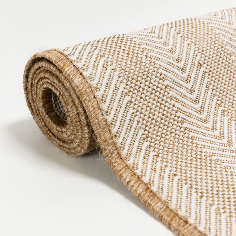 KUNAL ΧΑΛΙ ΕΞΩΤΕΡΙΚΟΥ ΧΩΡΟΥ 200x150cm PP ΜΠΕΖ ΛΕΥΚΟ