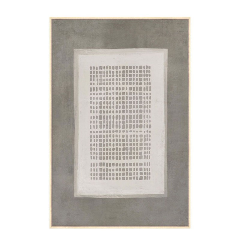 COSMIC GRID ΠΙΝΑΚΑΣ ΔΙΑΚΟΣΜΗΤΙΚΟΣ ΜΕ ΚΟΡΝΙΖΑ 80x120x4cm ΚΑΜΒΑΣ ΓΚΡΙ ΣΚΟΥΡΟ ΜΠΕΖ ΞΥΛΟ