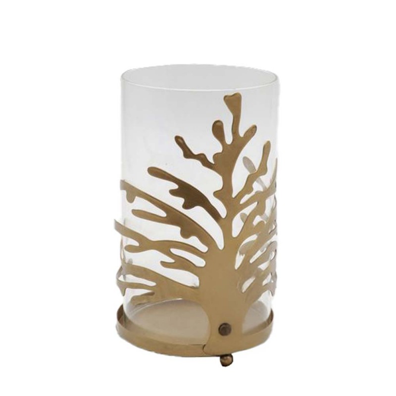 EMBER ΒΑΣΗ ΡΕΣΩ 12.5x12.5x21cm ΜΕΤΑΛΛΟ ΧΡΥΣΟ ΜΕΤΑΛΛΙΚΟ ΓΥΑΛΙ