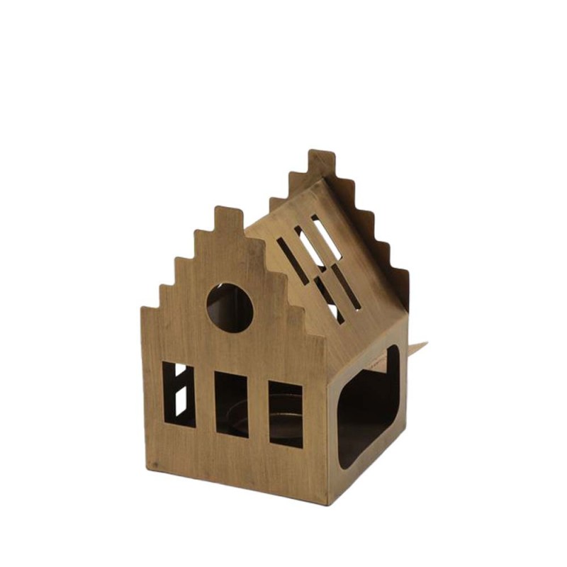 AUORA ΧΡΙΣΤΟΥΓΕΝΝΙΑΤΙΚΟ ΔΙΑΚΟΣΜΗΤΙΚΟ ΡΕΣΩ 9x9x13cm ΜΕΤΑΛΛΟ BROWN GOLD